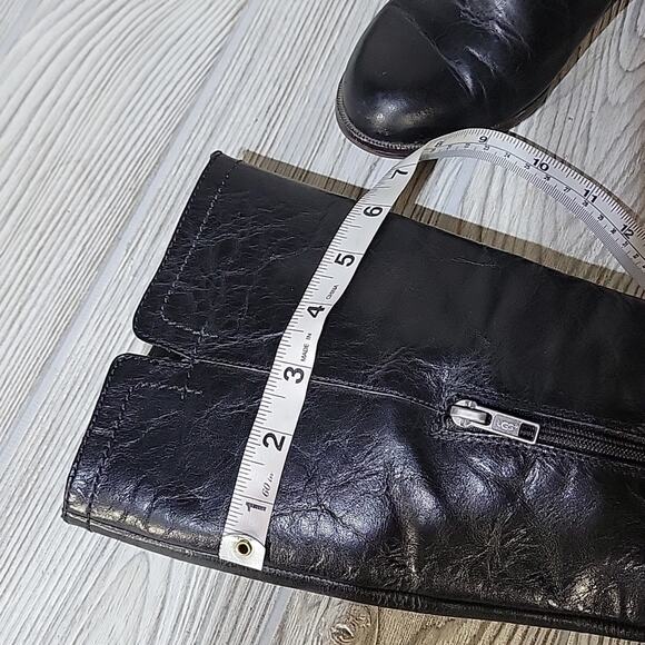 UGG Black Leather Tall Harness Boots Womens Size 5 - Picture 15 of 16